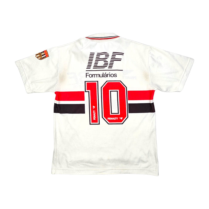 1992 Sao Paulo Home Football Shirt (L) Penalty # 10 (Rai) - Football Finery - FF202789