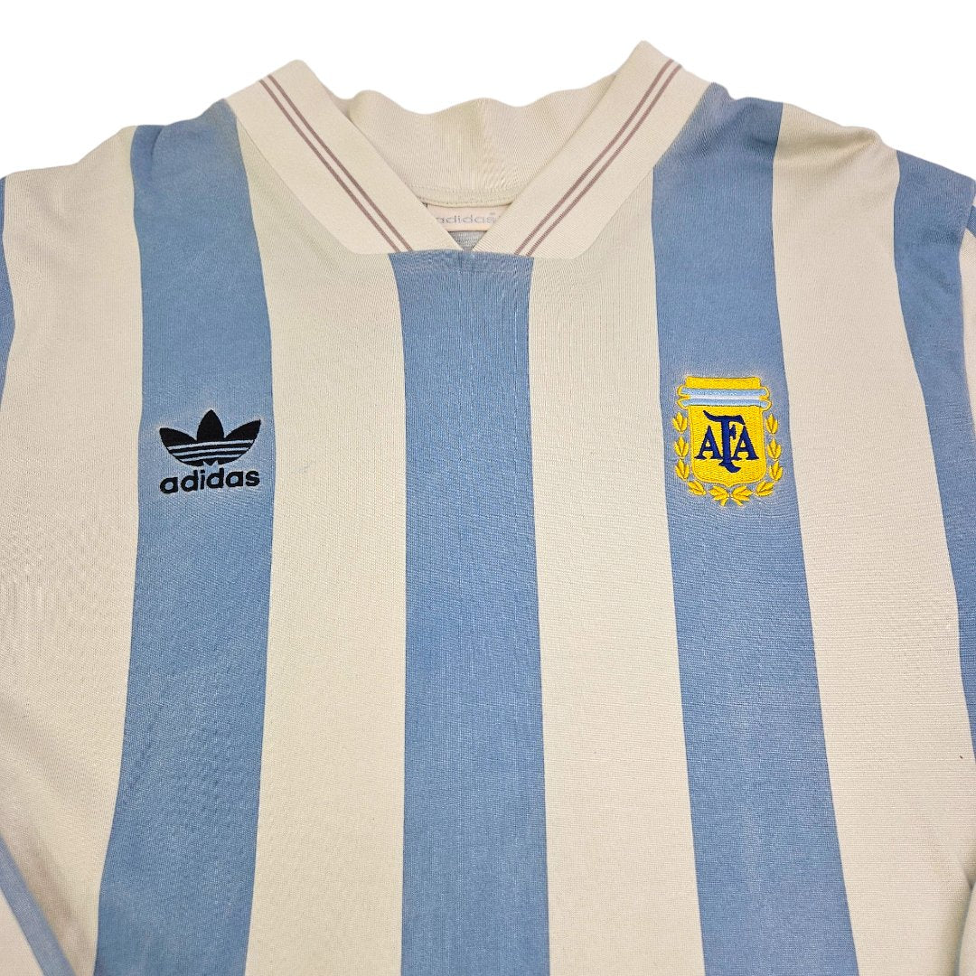 1992/93 Argentina Home Football Shirt (XL) Adidas Originals #10 (Maradona) - Football Finery - FF203362