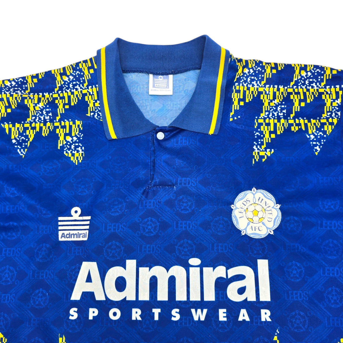 1992/93 Leeds United Away Football Shirt (L) Admiral - Football Finery - FF204404