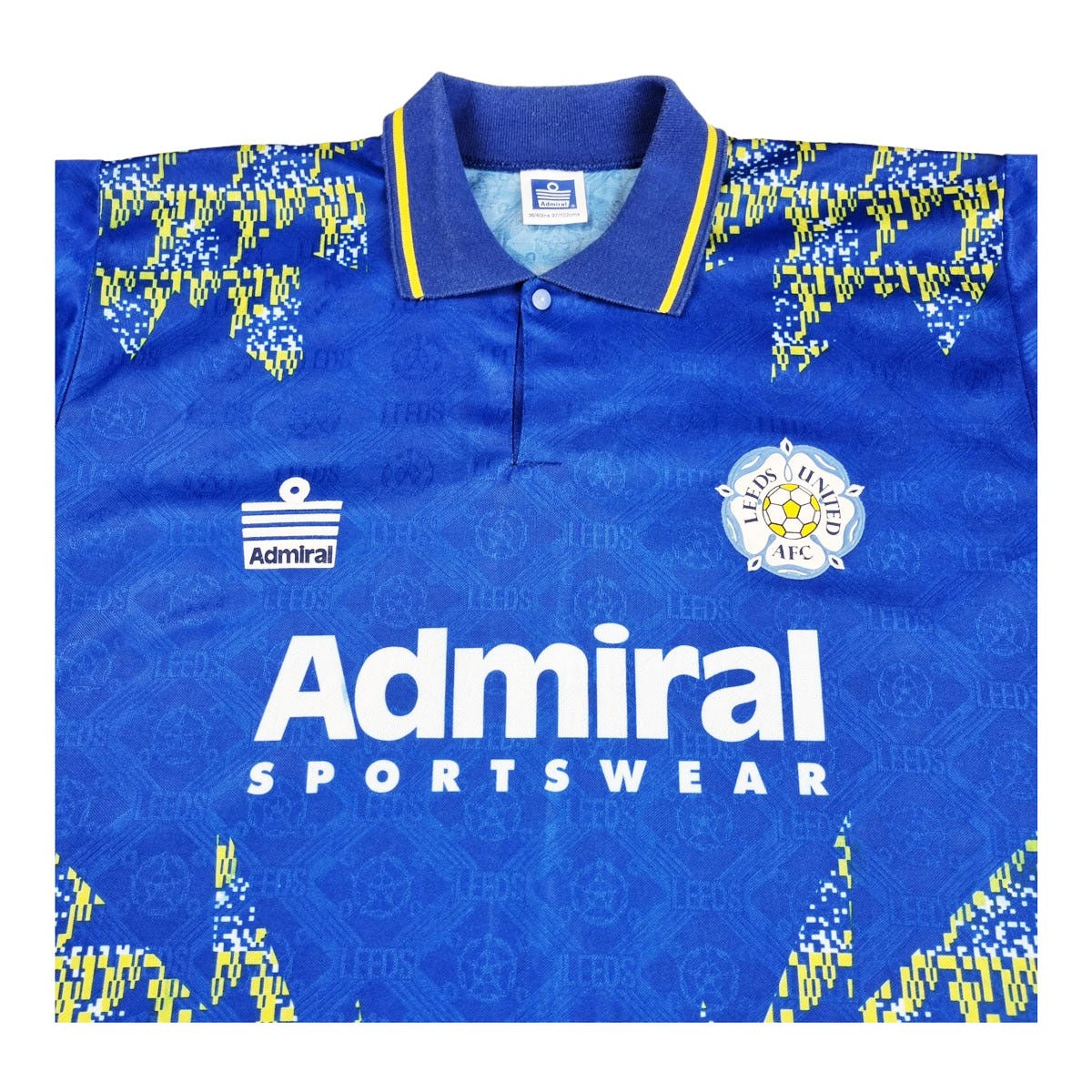 1992/93 Leeds United Away Football Shirt (M) Admiral - Football Finery - FF202594