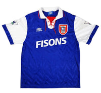 1992/94 Ipswich Town Home Football Shirt (XL) Umbro #9 Guentchev - Football Finery - FF202396