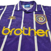 1992/94 Manchester City Away Football Shirt (M) Umbro #28 Rossler - Football Finery - FF202752
