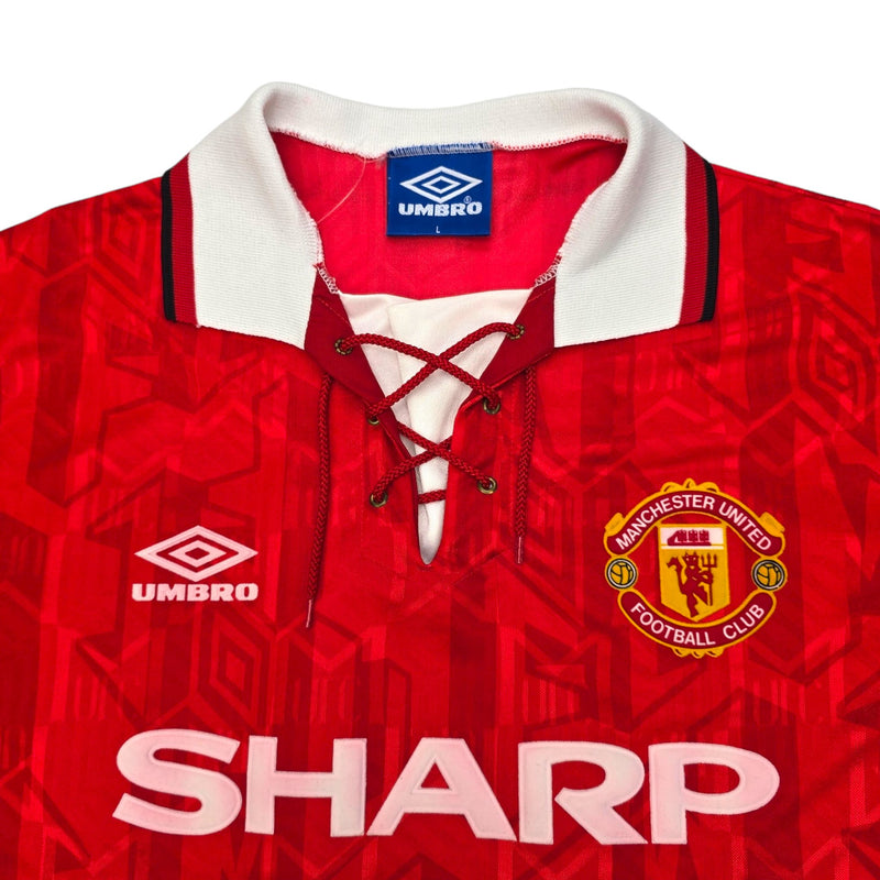 1992/94 Manchester United Home Football Shirt (L) Umbro #11 Giggs - Football Finery - FF203988