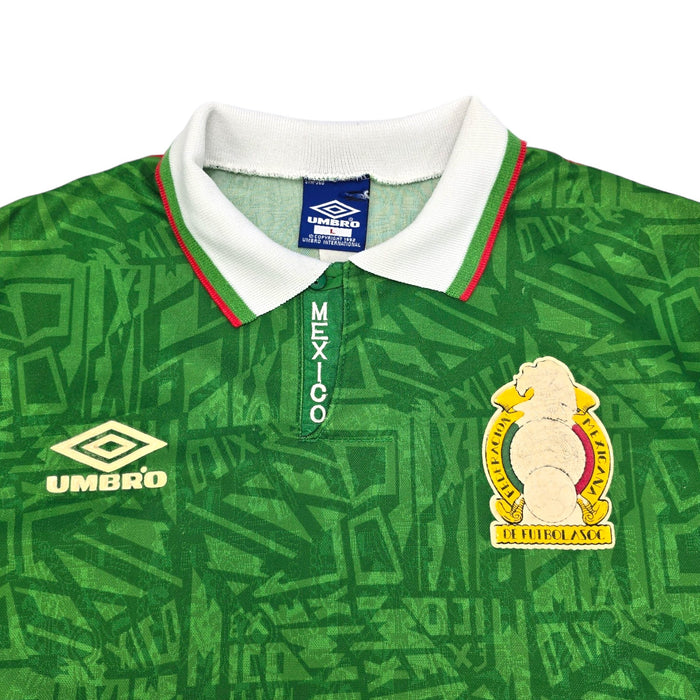 1992/94 Mexico Home Football Shirt (L) Umbro - Football Finery - FF204111