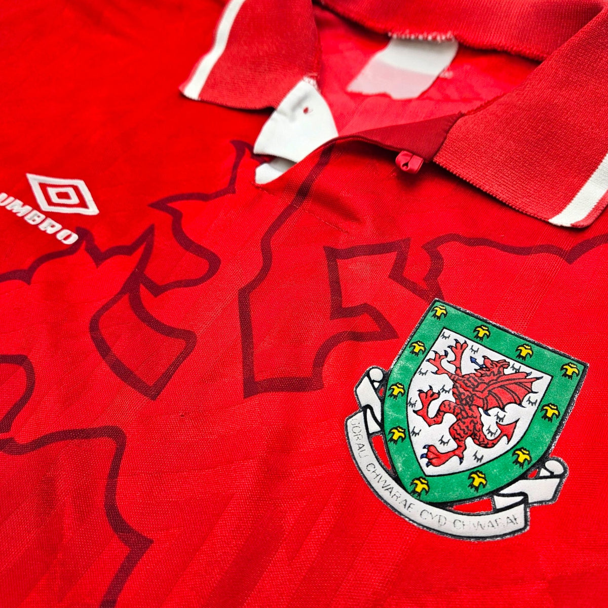 1992/94 Wales Home Football Shirt (M) Umbro - Football Finery - FF203763