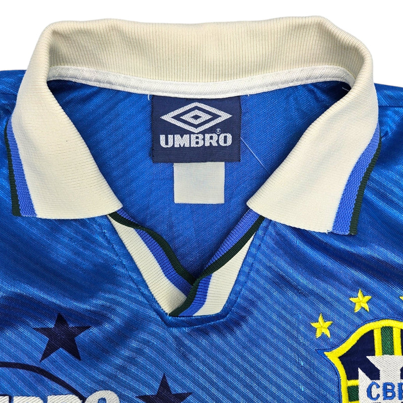 1993/94 Brazil Away Football Shirt (L) Umbro #10 Rai - Football Finery - FF204165