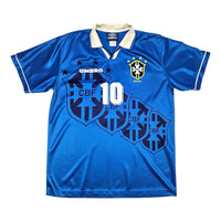 1993/94 Brazil Away Football Shirt (L) Umbro #10 Rai - Football Finery - FF204165