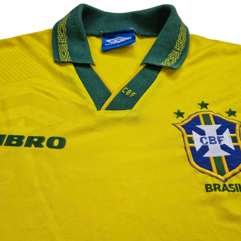 1993/94 Brazil Home Football Shirt (L) Umbro - Football Finery - FF203044