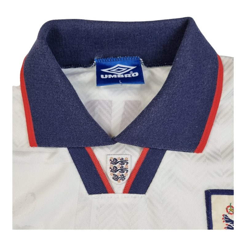 1993/94 England Home Football Shirt (L) Umbro #3 Pearce - Football Finery - FF202702