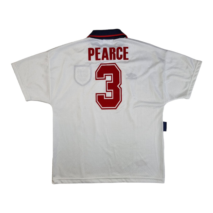 1993/94 England Home Football Shirt (L) Umbro #3 Pearce - Football Finery - FF202702