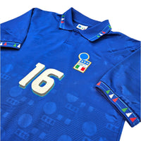 1993/94 Italy Home Football Shirt (L) Diadora #16 (Donadoni) - Football Finery - FF203498