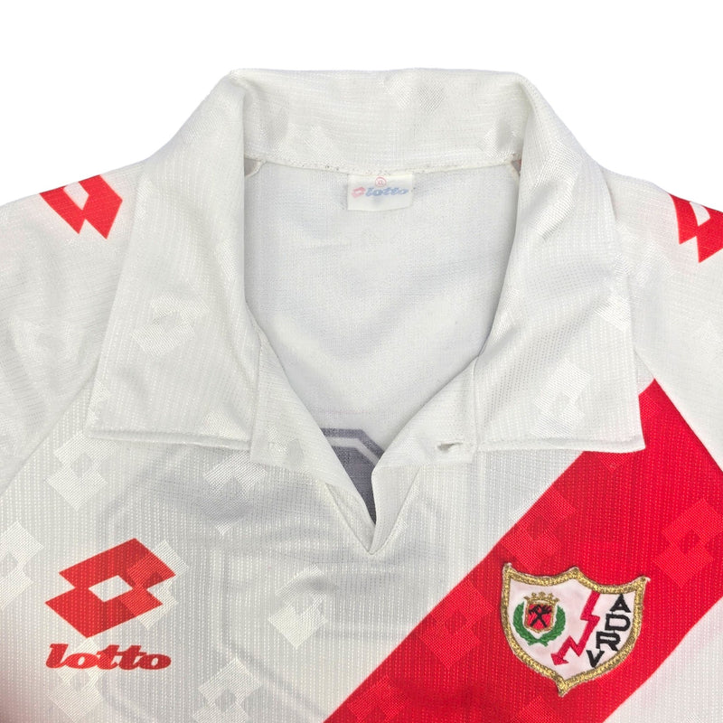 1993/94 Rayo Vallecano Home Football Shirt (XL) Lotto #12 (Match Worn) - Football Finery - FF204195