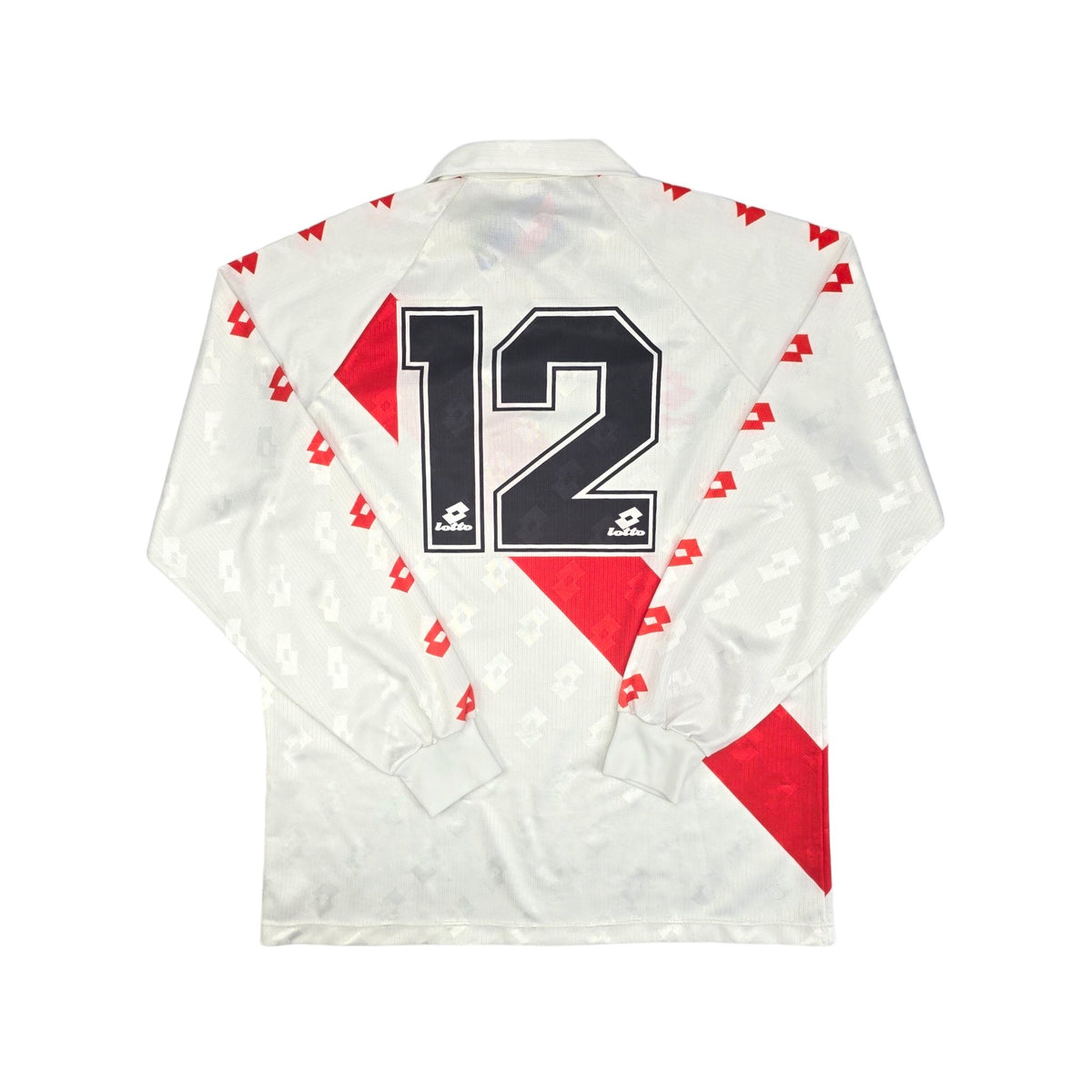 1993/94 Rayo Vallecano Home Football Shirt (XL) Lotto #12 (Match Worn) - Football Finery - FF204195