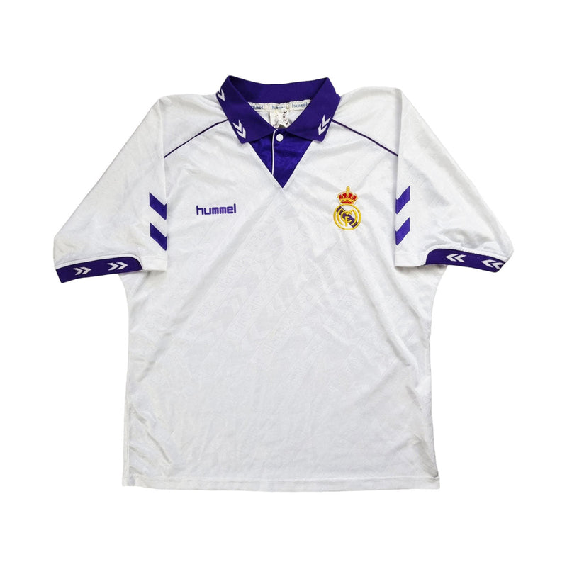 1993/94 Real Madrid Home Football Shirt (L) Hummel - Football Finery - FF202825
