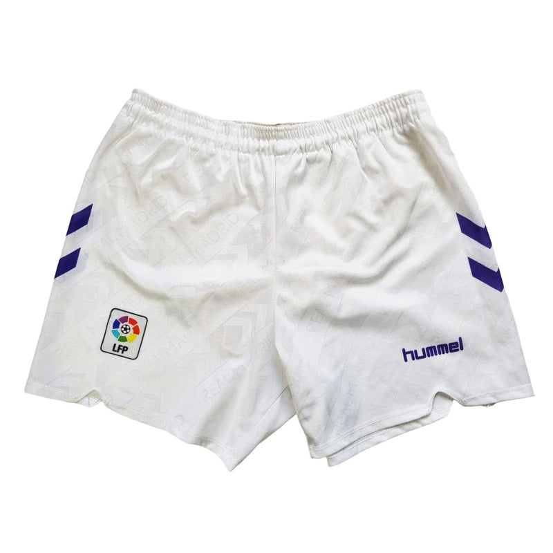 1993/94 Real Madrid Home Football Shorts (L) Hummel - Football Finery - FF203024