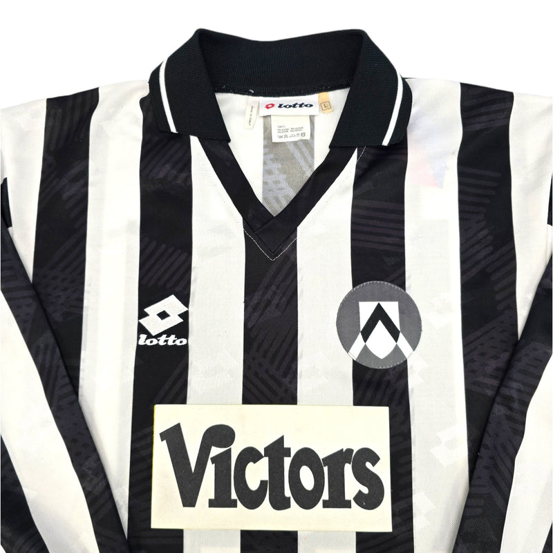 1993/94 Udinese Home Football Shirt (L) Lotto #2 (Pellegrini) Matchworn - Football Finery - FF204360