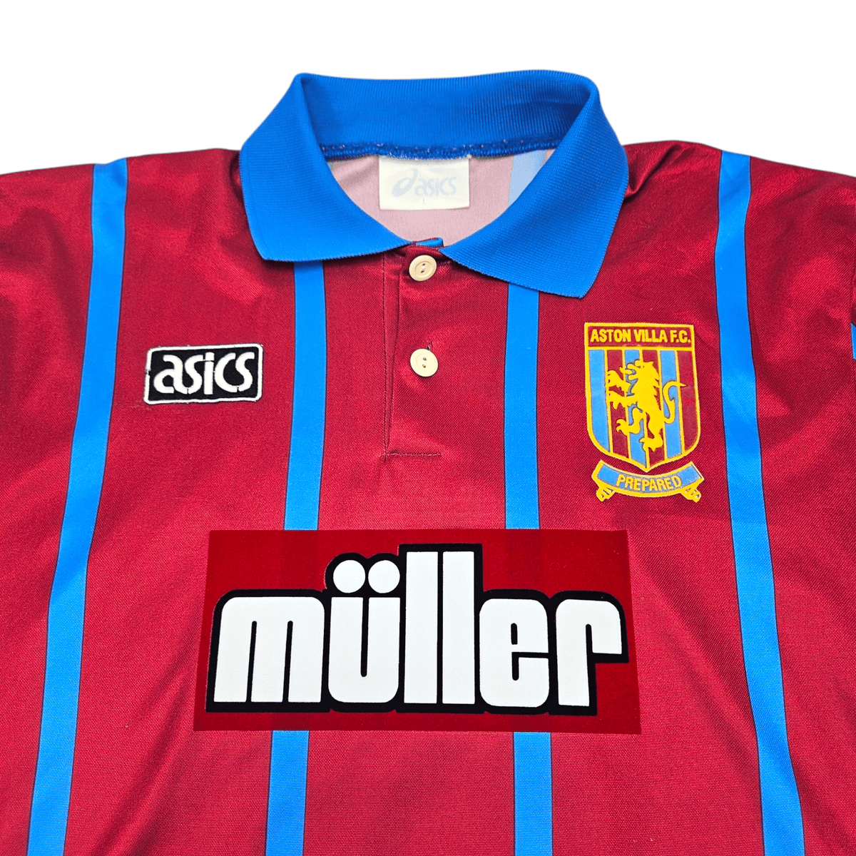 1993/95 Aston Villa Home Football Shirt (L) Asics #5 McGrath - Football Finery - FF300015