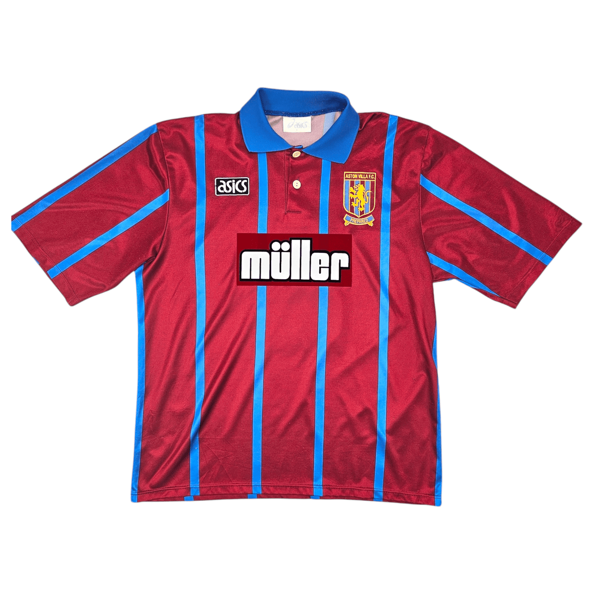 1993/95 Aston Villa Home Football Shirt (L) Asics #5 McGrath - Football Finery - FF300015