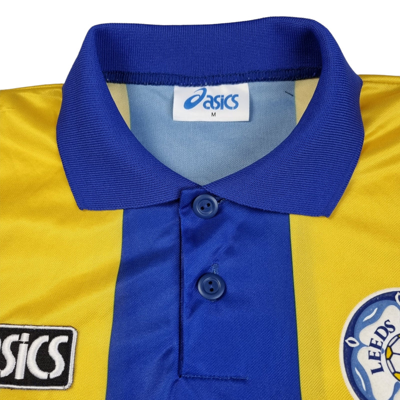 1993/95 Leeds United Away Football Shirt (M) Asics #21 Yeboah - Football Finery - FF202613