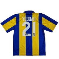 1993/95 Leeds United Away Football Shirt (M) Asics #21 Yeboah - Football Finery - FF202613