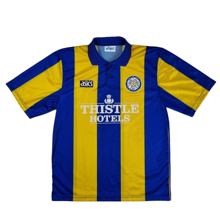 1993/95 Leeds United Away Football Shirt (M) Asics #21 Yeboah - Football Finery - FF202613