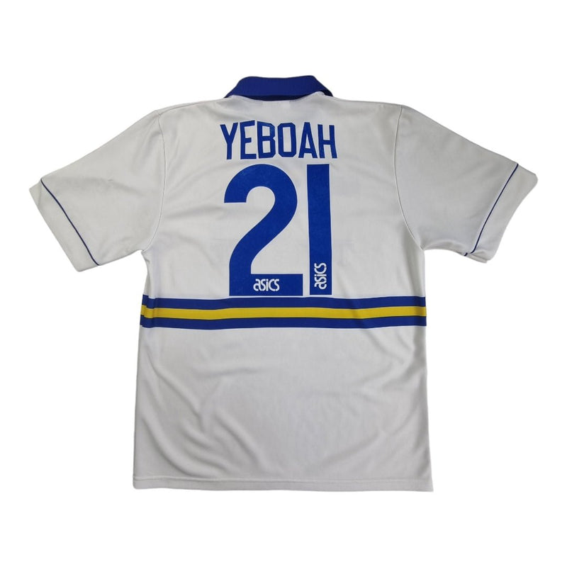 1993/95 Leeds United Home Football Shirt (M) Asics #21 Yeboah - Football Finery - FF202612