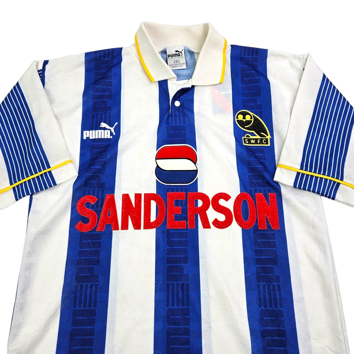 1993/95 Sheffield Wednesday Home Football Shirt (S) Puma #5 Petrescu - Football Finery - FF203690