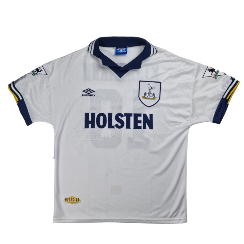 1993/95 Tottenham Hotspur Home Football Shirt (L) Umbro #18 Klinsmann - Football Finery - FF202583