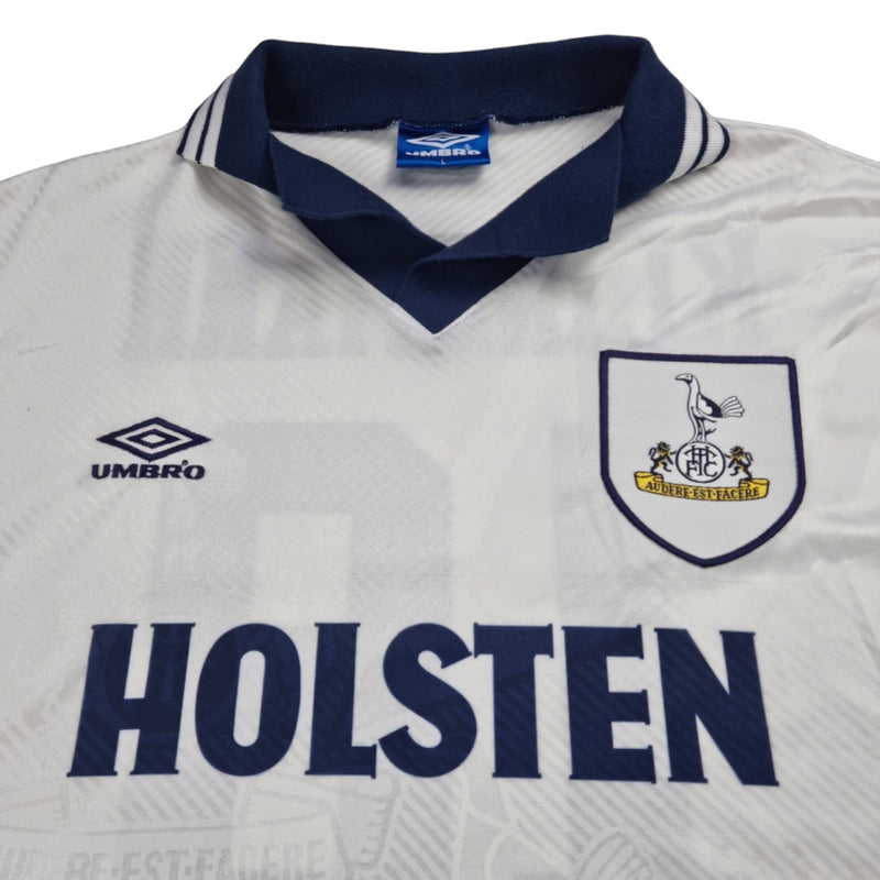 1993/95 Tottenham Hotspur Home Football Shirt (L) Umbro #18 Klinsmann - Football Finery - FF202583