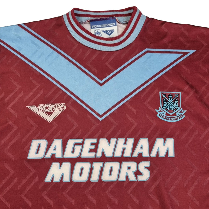 1993/95 West Ham Home Football Shirt (XL) PONY - Football Finery - FF202428