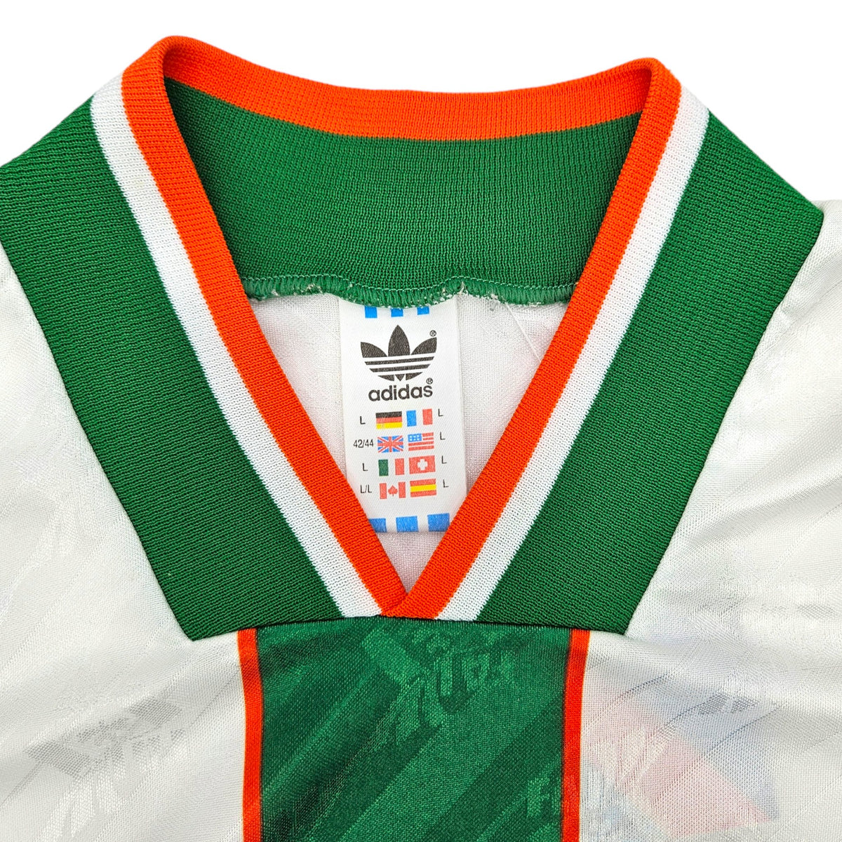 1994 Republic of Ireland Away Football Shirt (L) Adidas - Football Finery - FF202710