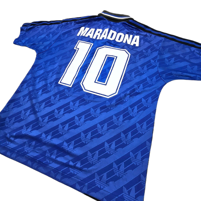 1994/95 Argentina Away Football Shirt (M) Adidas #10 Maradona (Re-badged Template) - Football Finery - FF203420