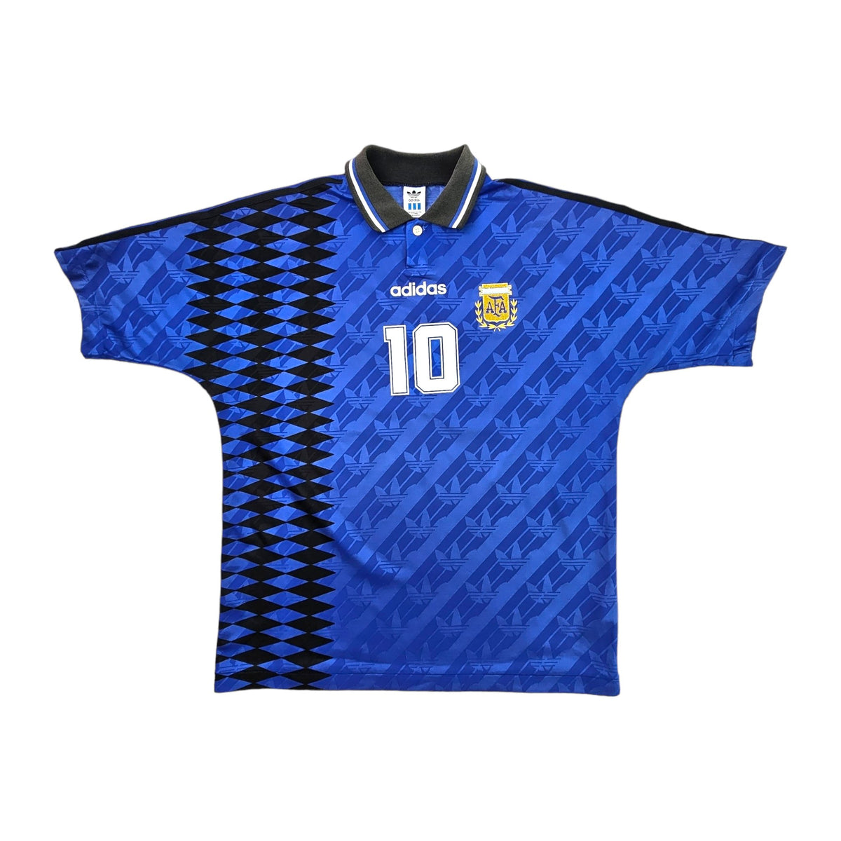 1994/95 Argentina Away Football Shirt (M) Adidas #10 Maradona (Re-badged Template) - Football Finery - FF203420