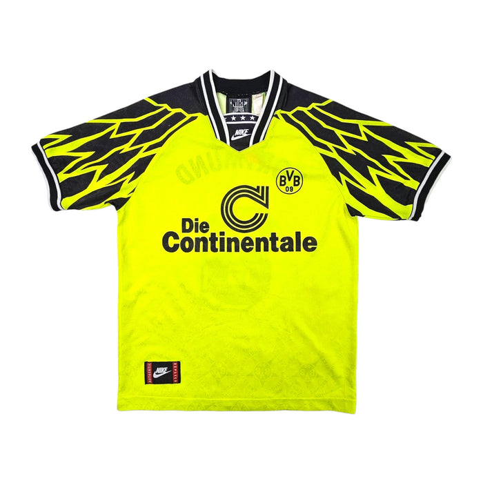 1994/95 Dortmund Home Football Shirt (S) Nike #8 (Signed by Michael Zorc) - Football Finery - FF203544