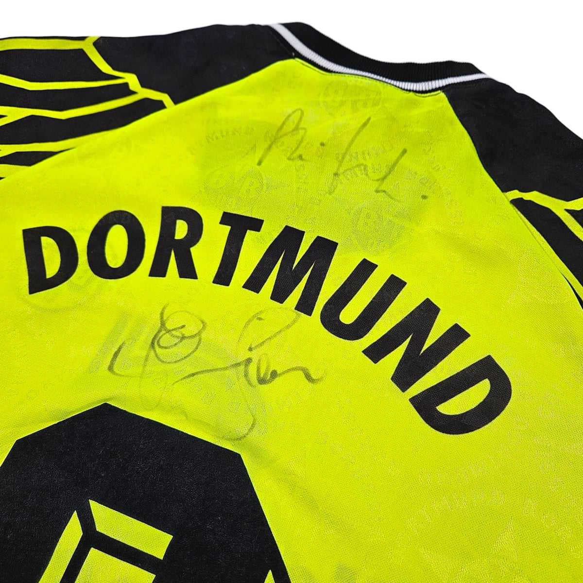 1994/95 Dortmund Home Football Shirt (S) Nike #8 (Signed by Michael Zorc) - Football Finery - FF203544