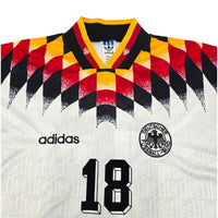 1994/95 Germany Home Football Shirt (M) Adidas #18 Klinsmann - Football Finery - FF204106