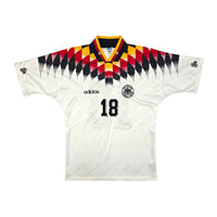 1994/95 Germany Home Football Shirt (M) Adidas #18 Klinsmann - Football Finery - FF204106