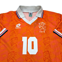 1994/95 Holland Home Football Shirt (M) Lotto #10 Bergkamp - Football Finery - FF203834