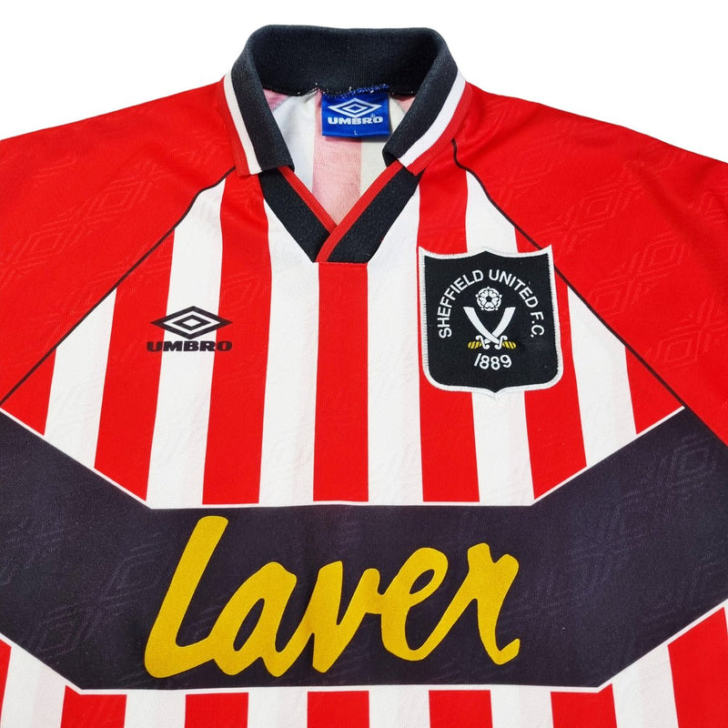 1994/95 Sheffield United Home Football Shirt (L) Umbro - Football Finery - FF202484