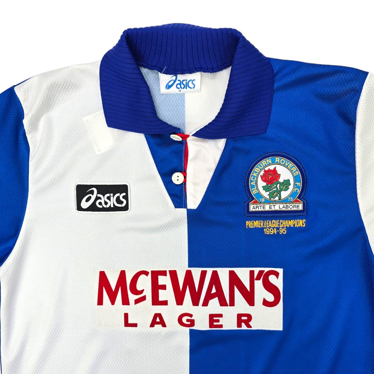 1994/96 Blackburn Rovers Home Football Shirt (M) Asics #9 Shearer (PL Champions) - Football Finery - FF203969