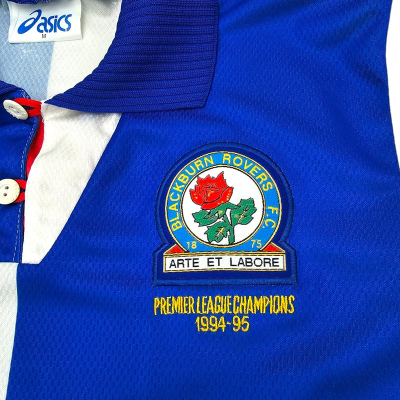 1994/96 Blackburn Rovers Home Football Shirt (M) Asics #9 Shearer (PL Champions) - Football Finery - FF203969