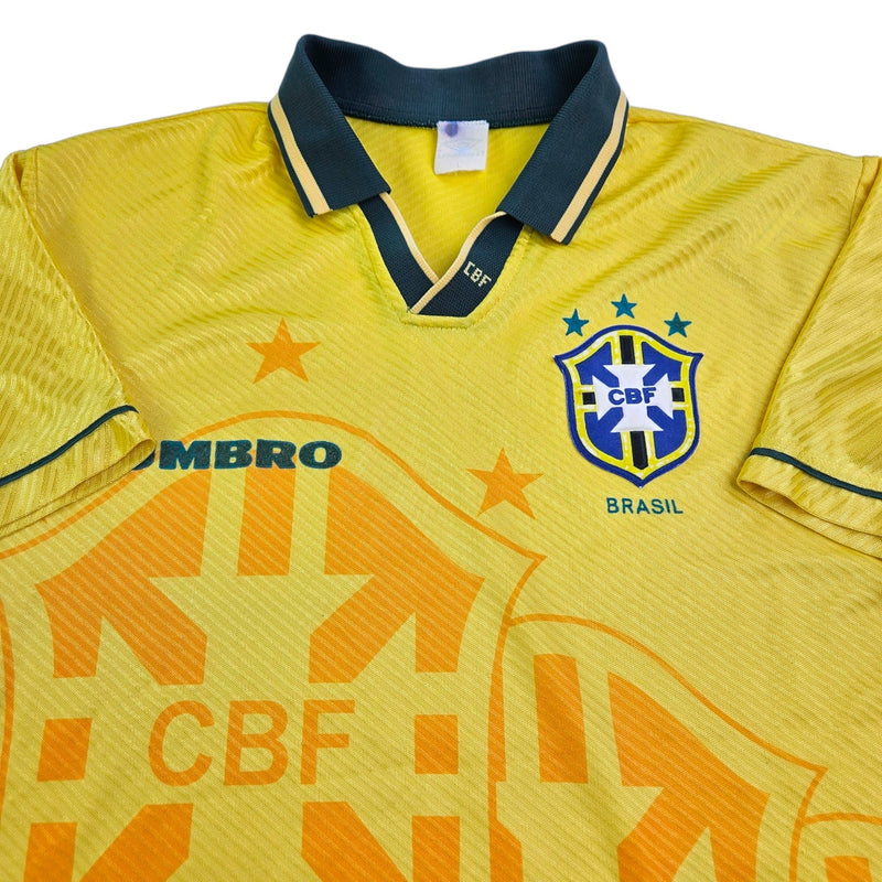 1994/96 Brazil Home Football Shirt (L) Umbro - Football Finery - FF203709