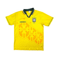 1994/96 Brazil Home Football Shirt (L) Umbro - Football Finery - FF203709