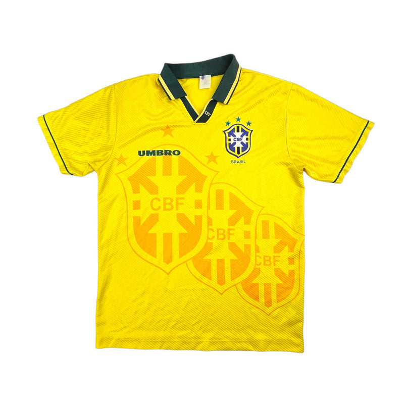 1994/96 Brazil Home Football Shirt (L) Umbro - Football Finery - FF203709