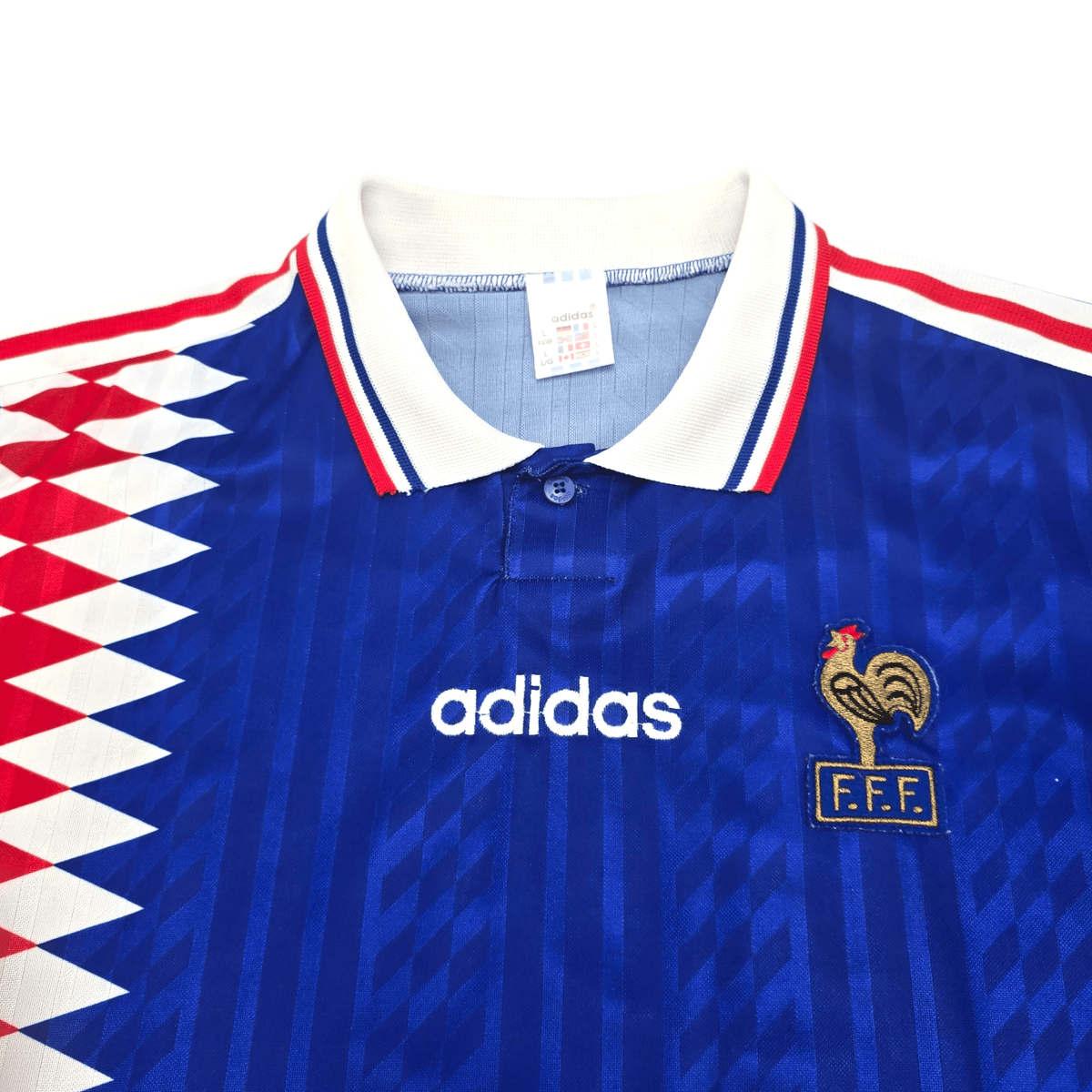 1994/96 France Home Football Shirt (L) Adidas - Football Finery - FF300068