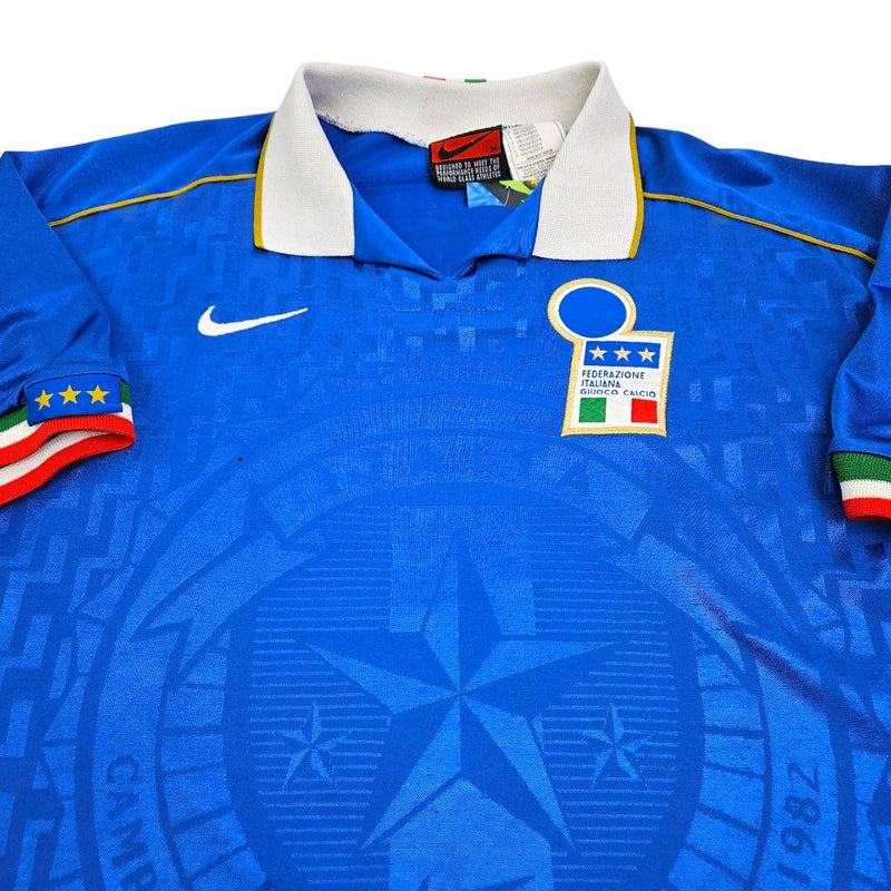 1994/96 Italy Home Football Shirt (M) Nike # 9 (Ravanelli) - Football Finery - FF202463