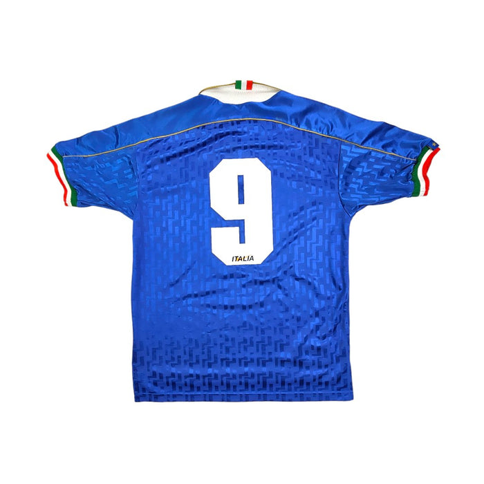 1994/96 Italy Home Football Shirt (M) Nike # 9 (Ravanelli) - Football Finery - FF202463