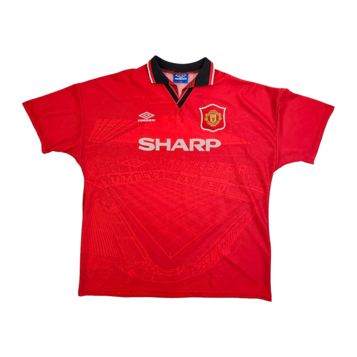 1994/96 Manchester United Home Football Shirt (2XL) Umbro - Football Finery - FF203725