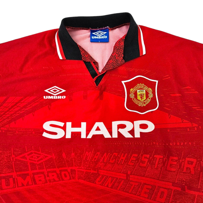 1994/96 Manchester United Home Football Shirt (L) Umbro #7 Cantona - Football Finery - FF203443