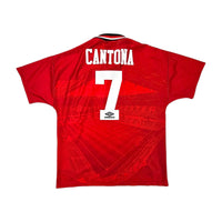 1994/96 Manchester United Home Football Shirt (L) Umbro #7 Cantona - Football Finery - FF203443